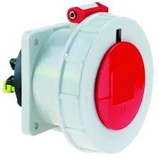 PANEL TOMACORRIENTE DE MONTAJE RECTO 16A 4P(3P+PE) 380/415V IP44 ROJO RAL 3000