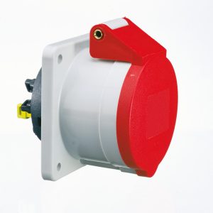PANEL TOMACORRIENTE DE MONTAJE 32A 4P(3P+PE) 380/415V IP44 ROJO RAL 3000