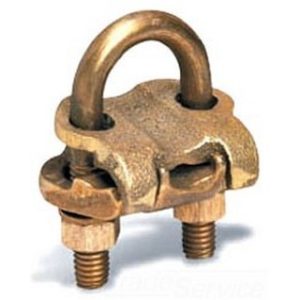 CONECTOR DE COMPRESIÓN P/ PUESTA A TIERRA CON ABRAZADERA Y TORNILLO EN U CABLE RANGO 4 – 2/0 ROD SIZE 2 – 2 3/8, IPS PIPE SIZE 2