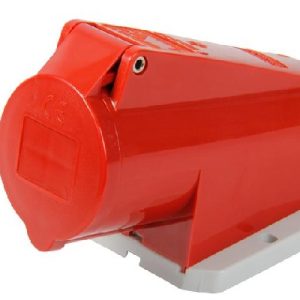 TOMACORRIENTE VISIBLE 16A 3P+T 415V ROJO 6H IP44