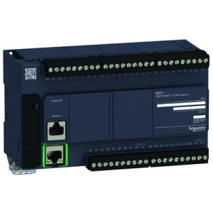 Controlador Logico Modicon M221, 24 Ent. PNP/NPN, 16 Sal.PNP, 2EA (0-10VDC), Com: Ethernet + Serie, 0-24 VDC
