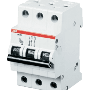 INT. TERMOMAGNETICO 3X6AMP. 4.5KA/220/400VAC RIEL DIN SH