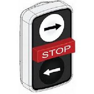 PULSADOR TRIPLE 2 C/FLECHA + 1 STOP CON RETORNO
