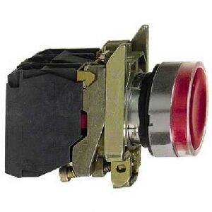 PULSADOR ROJO LED 220VAC CON RETORNO