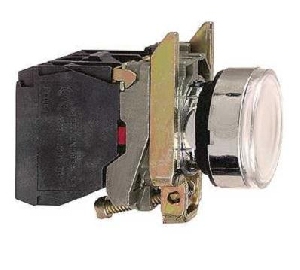 PULSADOR BLANCO LED 24VAC/DC CON RETORNO