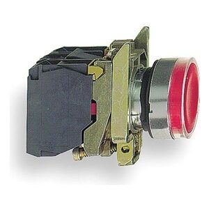 PULSADOR ROJO LUMINOSO 220VAC CON RETORNO 22MM XB