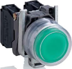 PULSADOR VERDE C/CAPUCHON 22MM XB